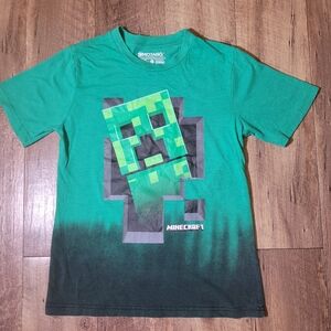 Minecraft Green Creeper Kids Tee